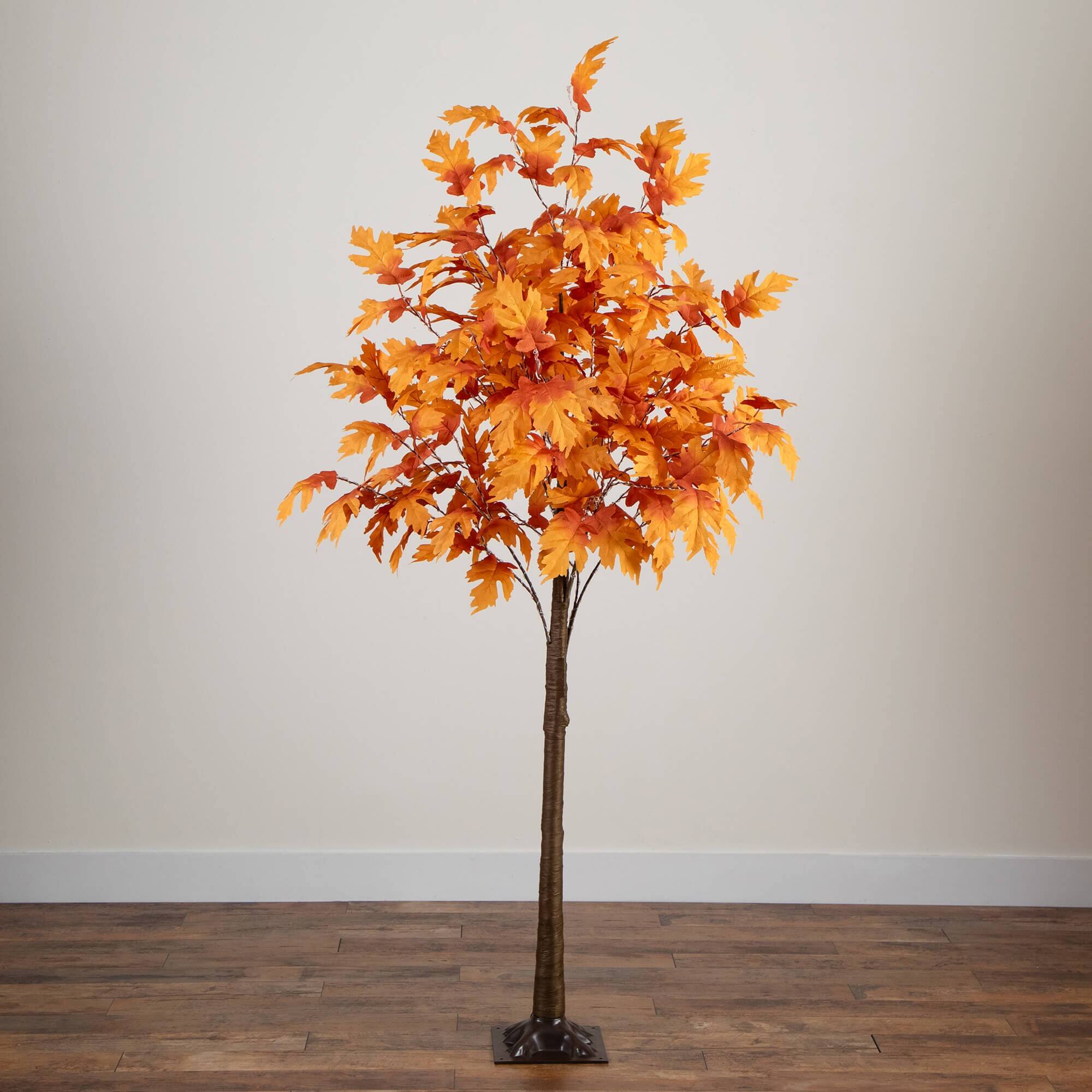 7ft. Pre-Lit Autumn Maple Artificial Fall Tree with 450 Warm White LED Lights